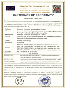 certificate of conformity